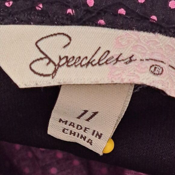 Speechless Y2K Women's Black Pink Polka dot Halter Dress Sz 11 - Picture 9 of 9